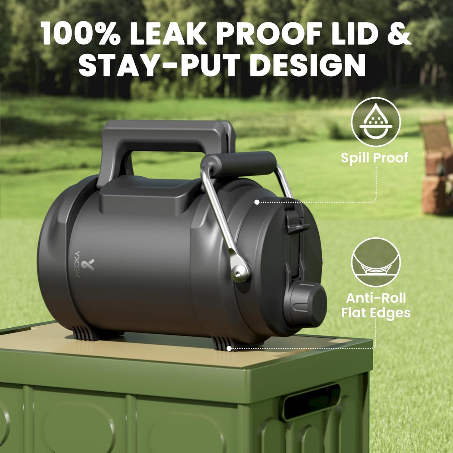 Botella de Agua Aislada 1.89L Meoky con Tapa 2-en-1 y Mango