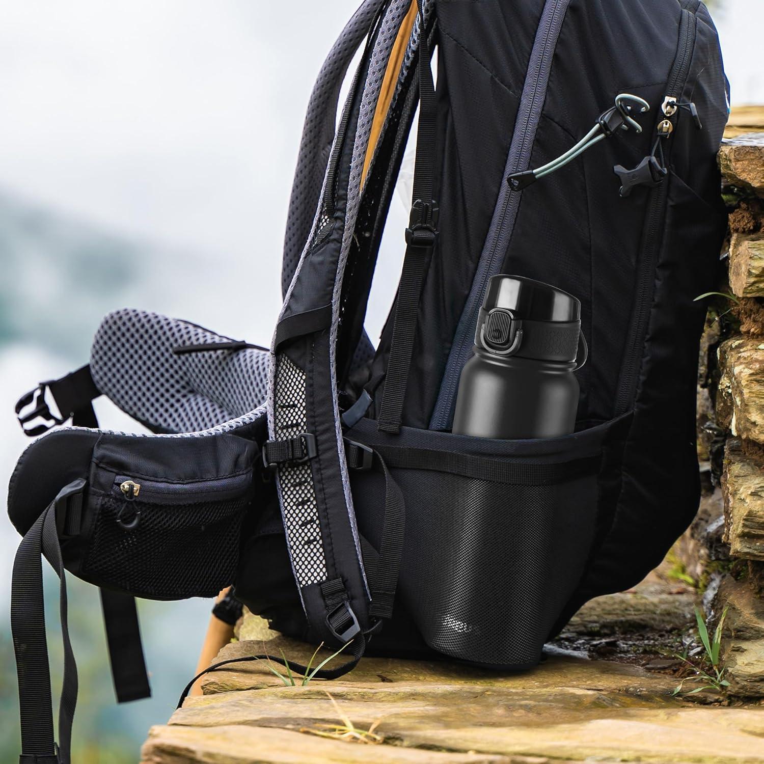 Botella de Agua Aislada GOPPUS 0.59L Acero Inoxidable Negra