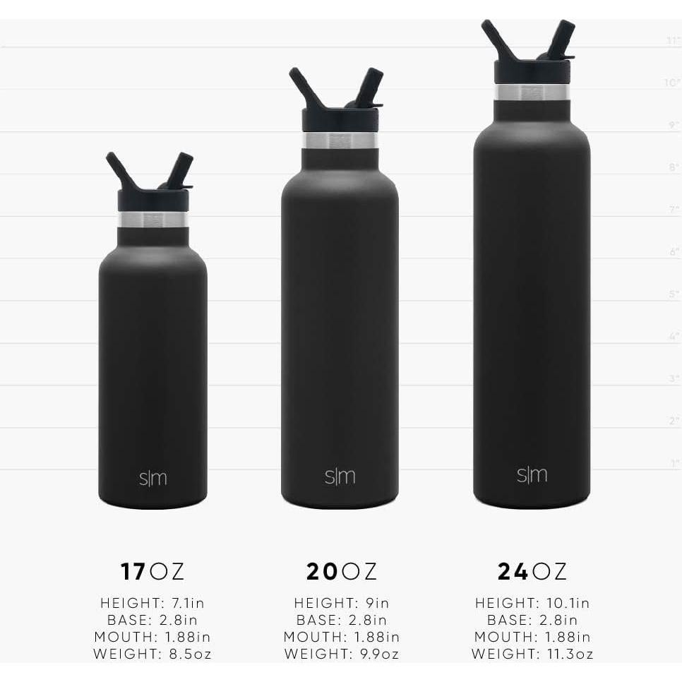 Botella de Agua Aislada Simple Modern 24oz Rubor Acero Inoxidable