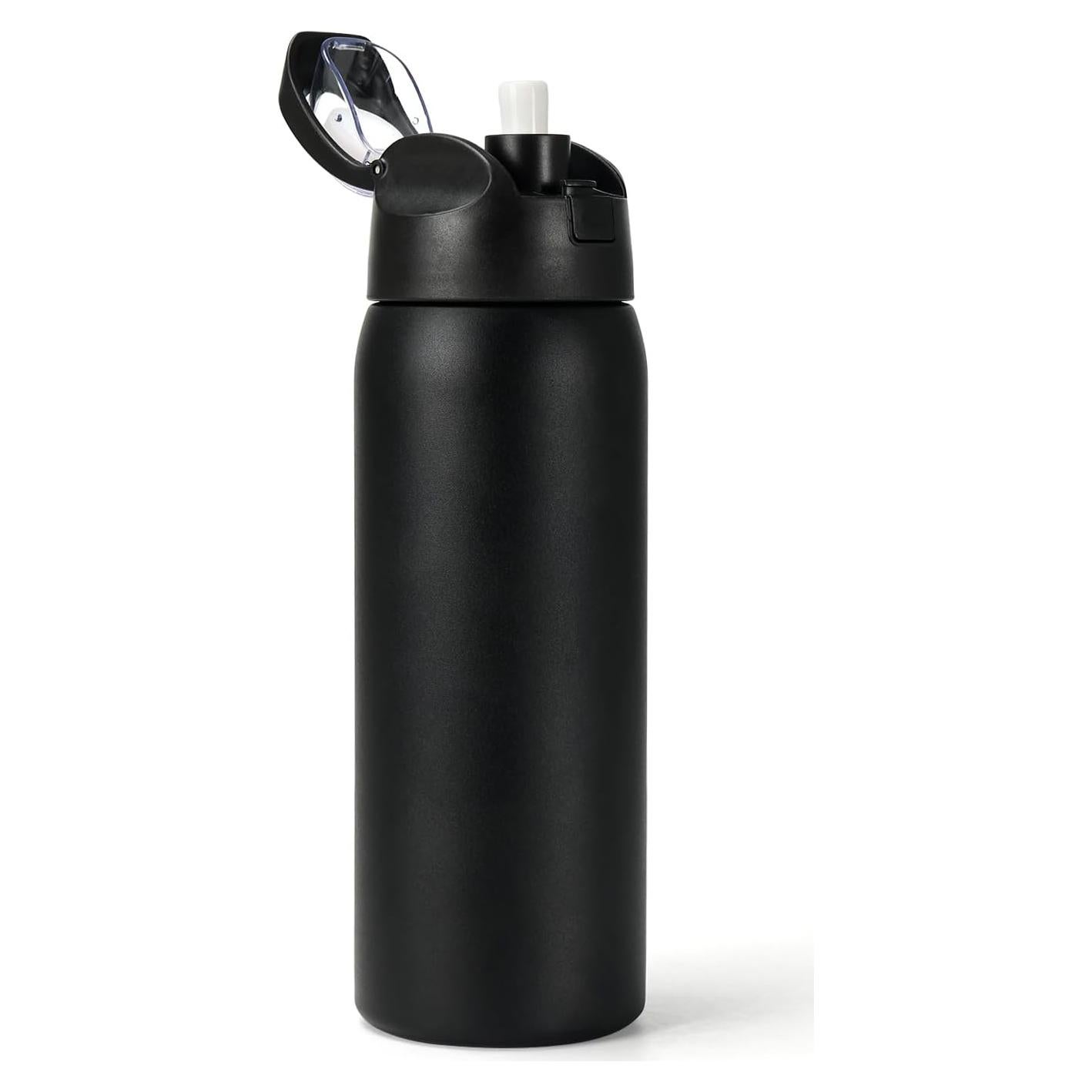 Botella de Agua Aislada MEBRUDY 0.91L Acero Inoxidable Negro