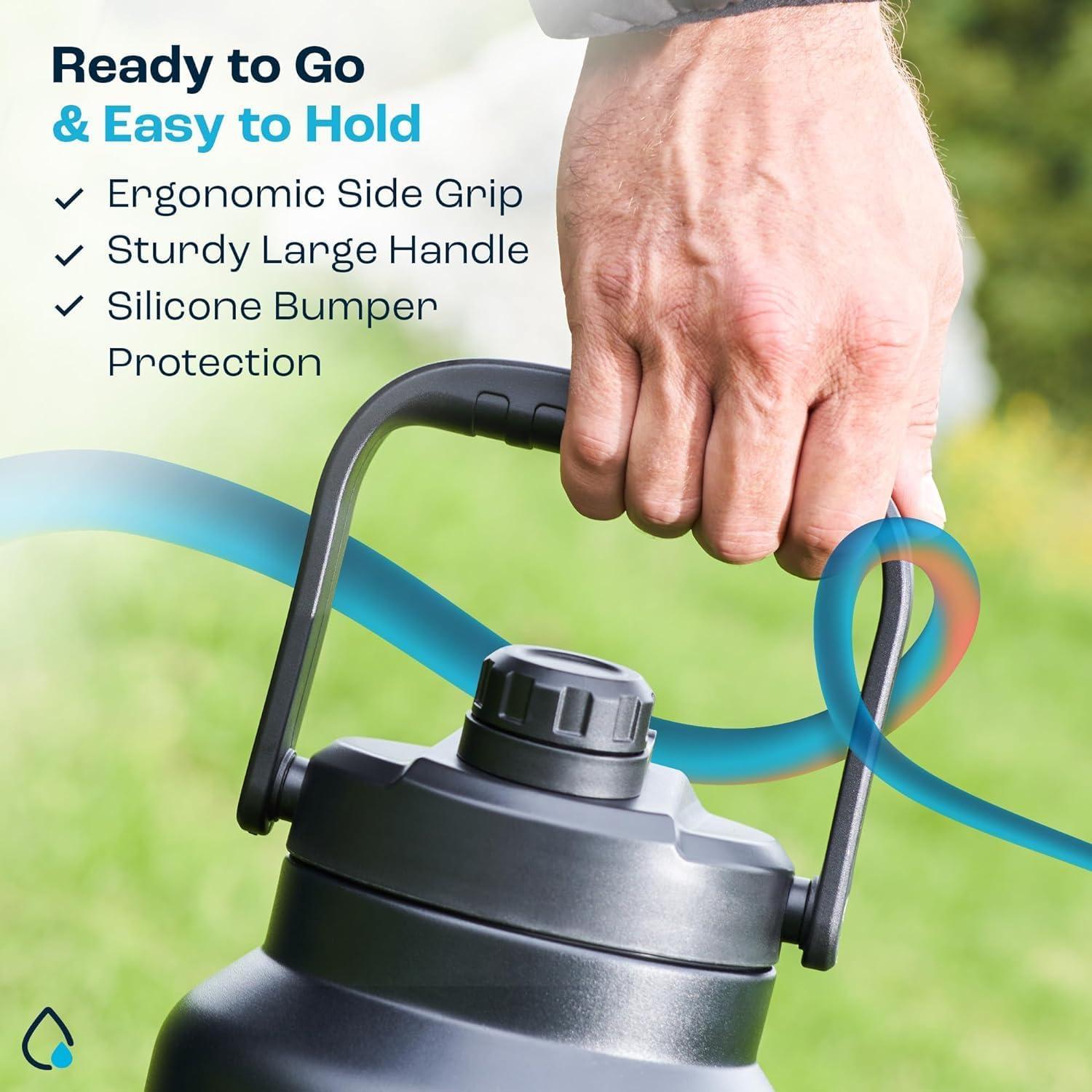 Botella de Agua Aislada AQUAFIT 128 oz Acero Inoxidable Rojo