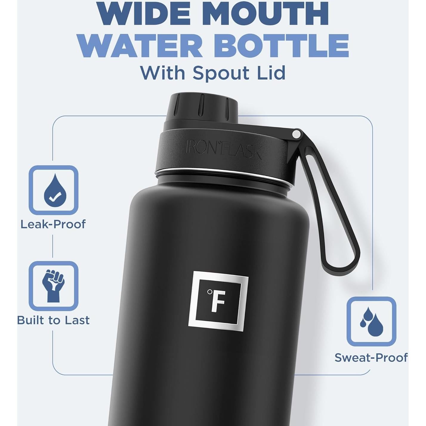 Botella de Hidratación Iron Flask 1.18L Acero Inoxidable Doble Pared