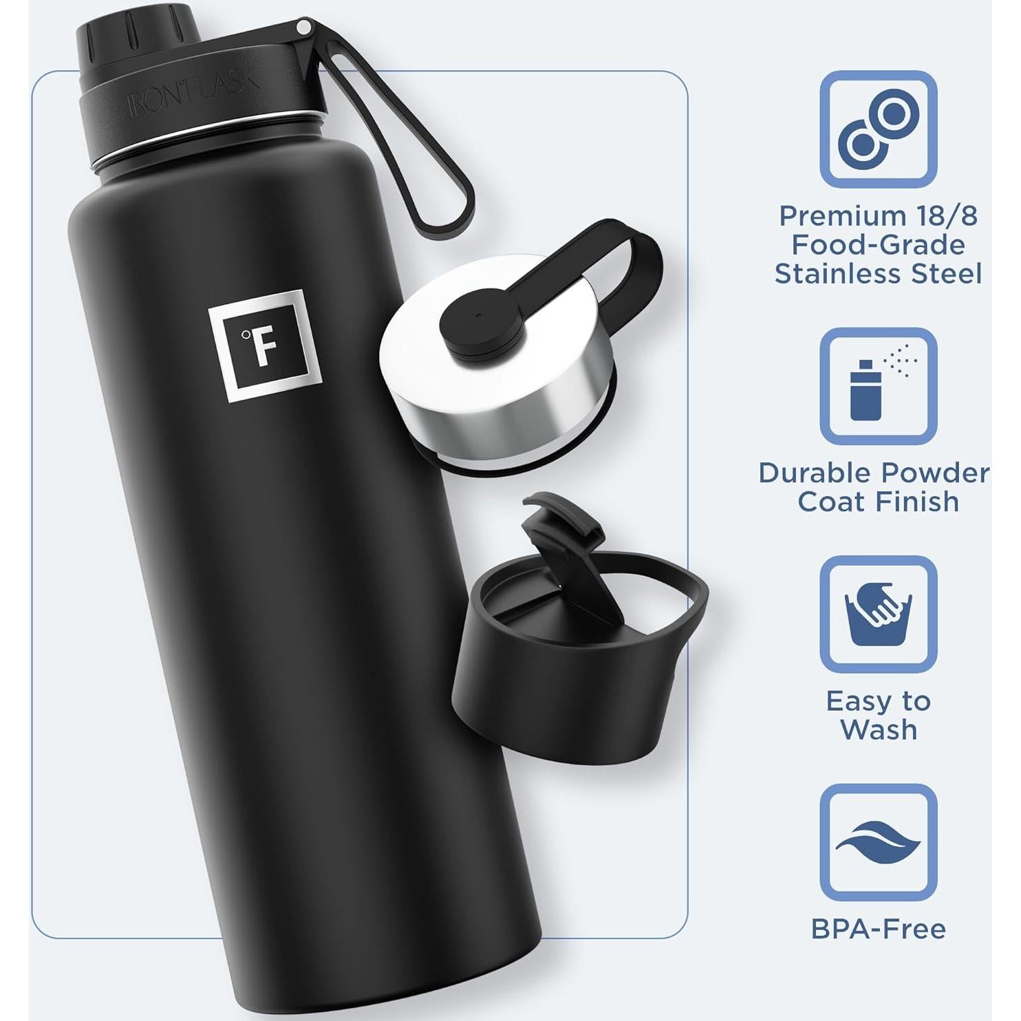 Botella de Hidratación Iron Flask 1.18L Acero Inoxidable Doble Pared