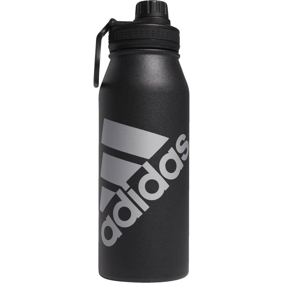 Botella de Agua adidas 1L Acero Inoxidable Doble Pared Negra