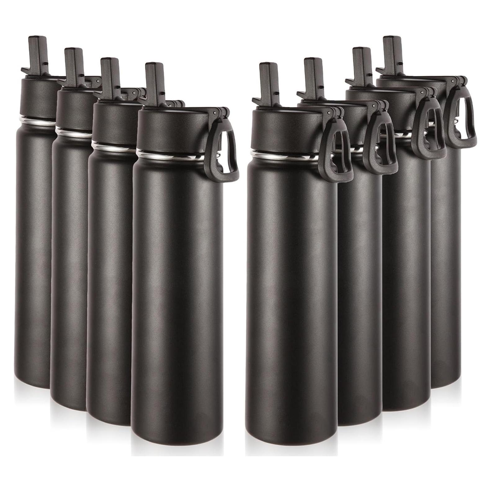 Botellas de Agua Aisladas Volhoply 8 Unidades 720ml Negro