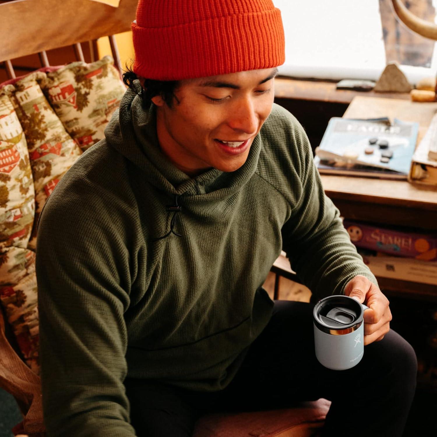 Taza Hydro Flask 12 oz Negra - Acero Inoxidable Aislada