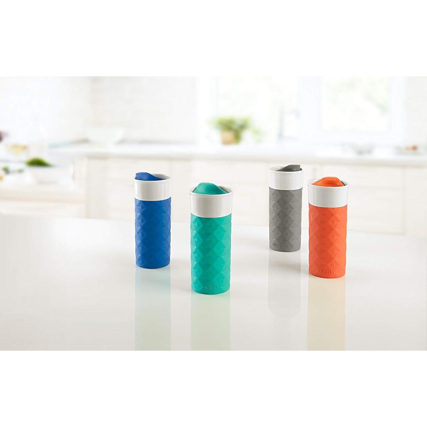 Taza de Viaje Cerámica Ello Ogden 16oz Tapa Deslizante Púrpura