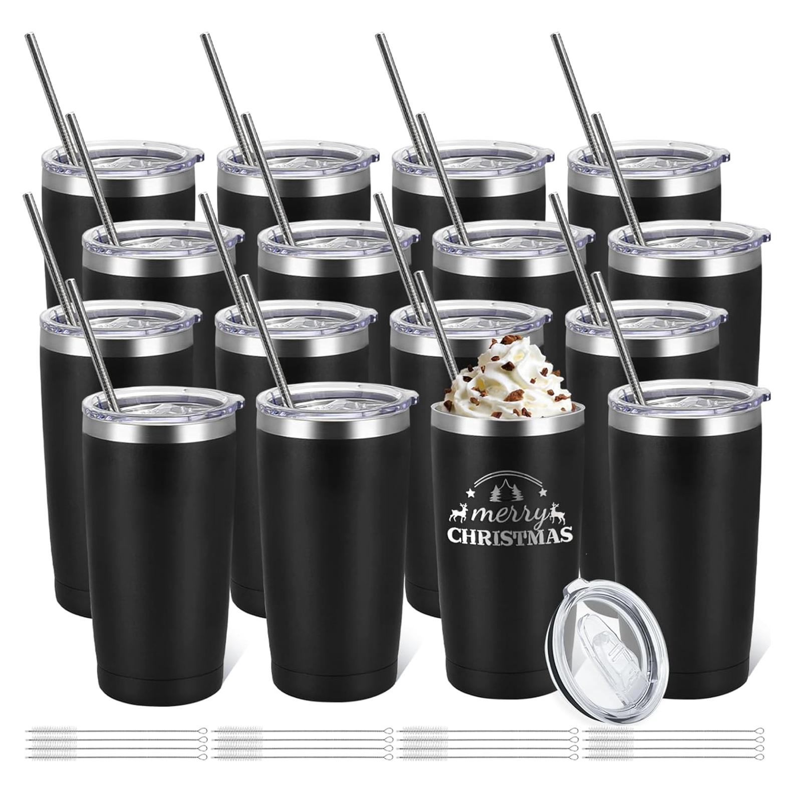 Paquete de 16 Tazas Aisladas YOUKE OLA 591 ml Negras