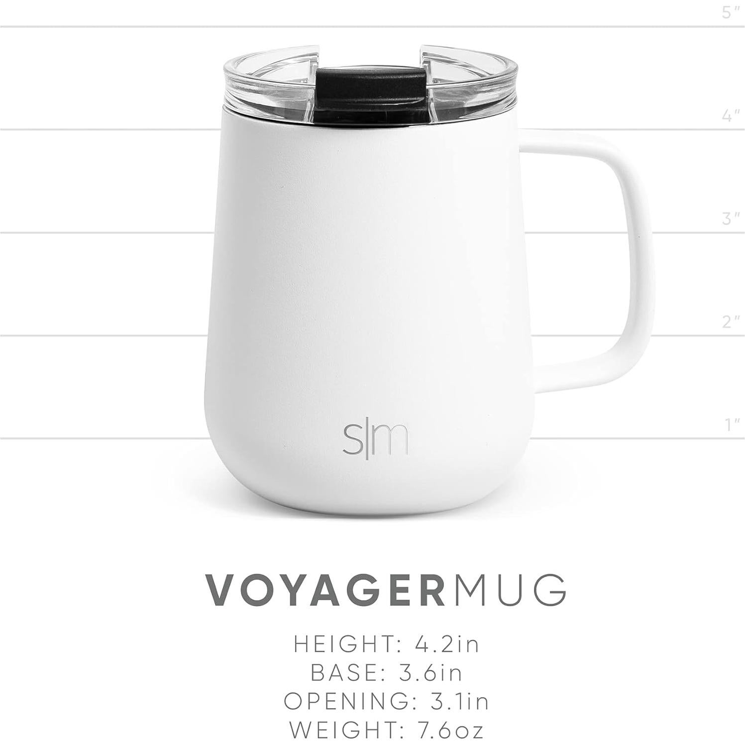 Taza de Viaje Simple Modern 12oz Acero Inoxidable Aislada