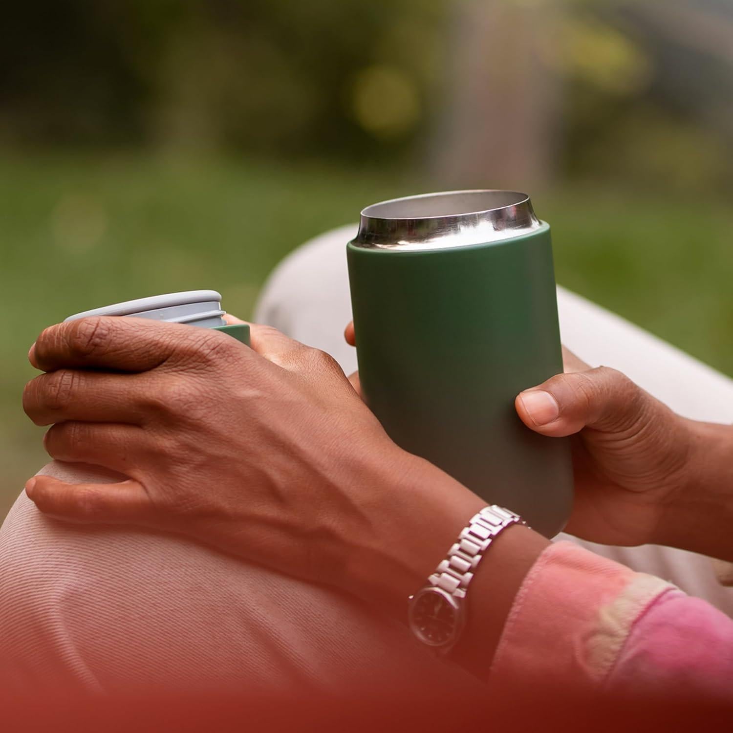 Taza de café Fellow Carter Move 355 ml acero inoxidable verde