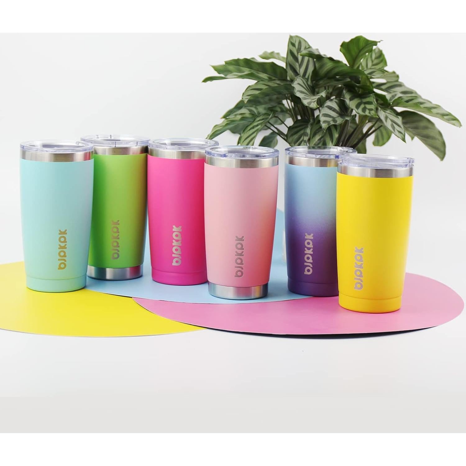 Vaso Aislado BJPKPK 20 oz Acero Inoxidable Rosa con Tapa