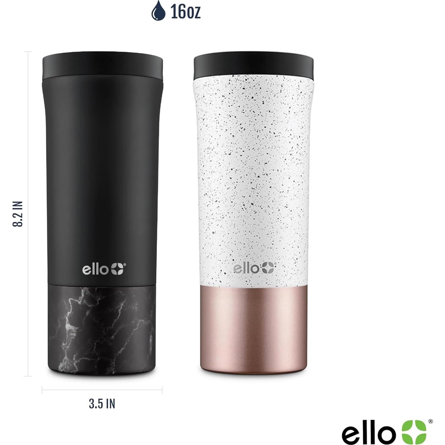 Taza de Viaje Ello Miri 16oz Acero Inoxidable Aislada