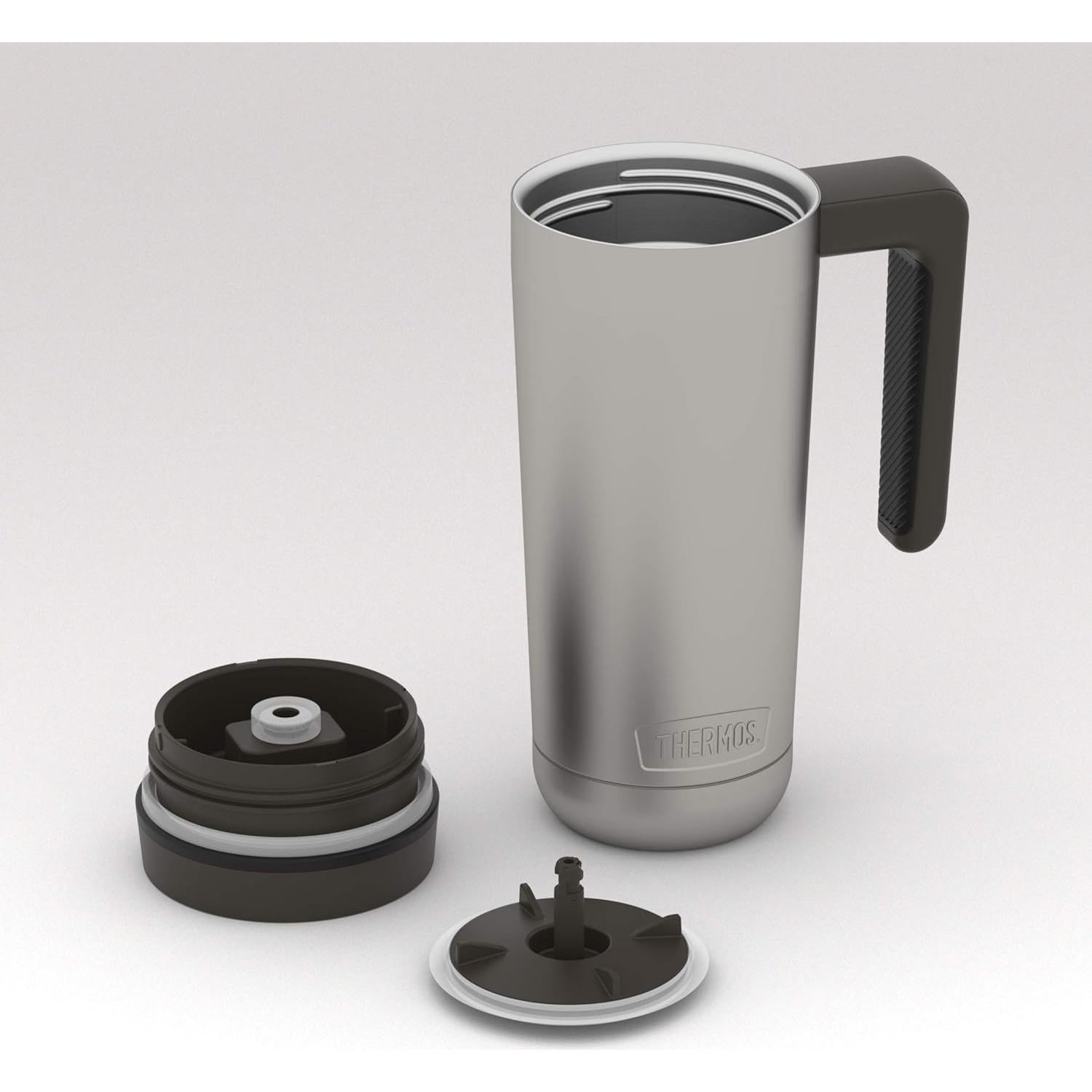 Taza de Acero Inoxidable THERMOS 18oz Negra Mate Aislada