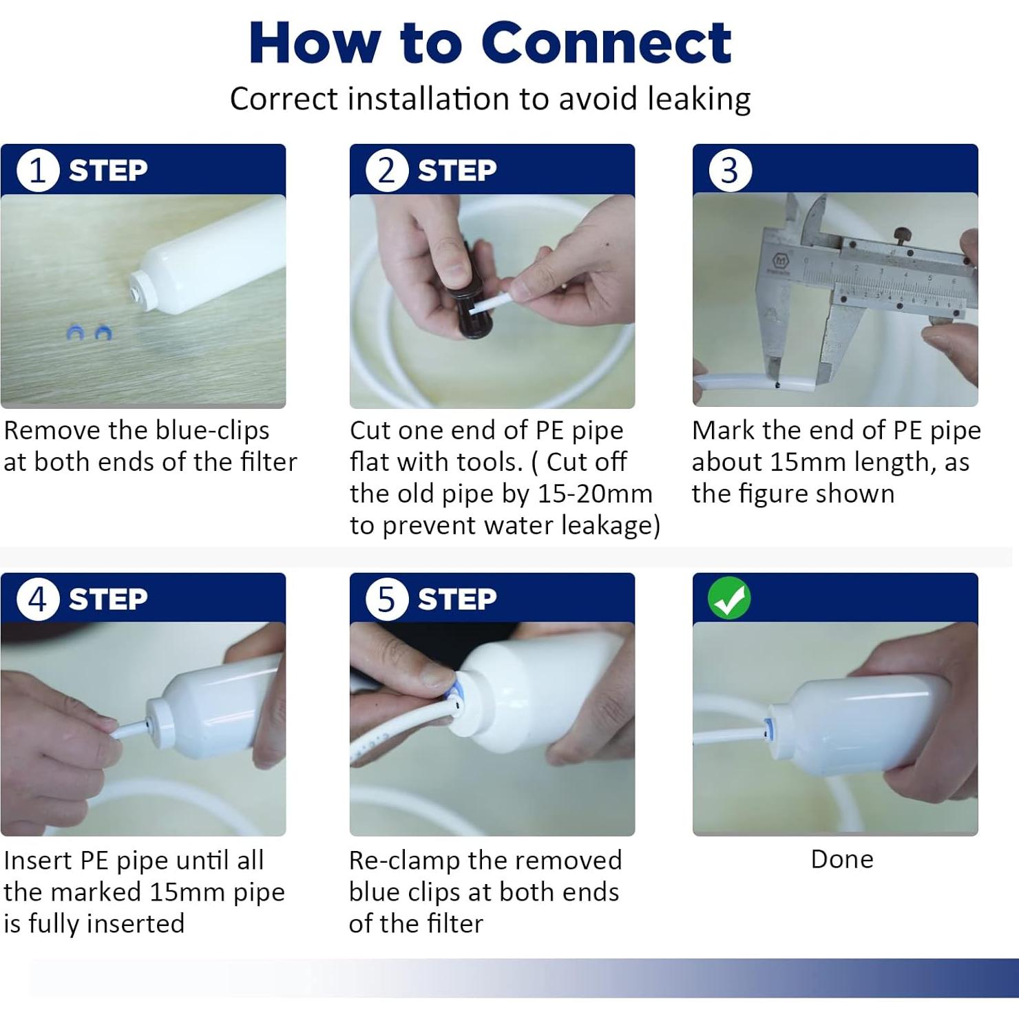 Filtros de Agua Inline T33 Membrane Solutions - Paquete de 2