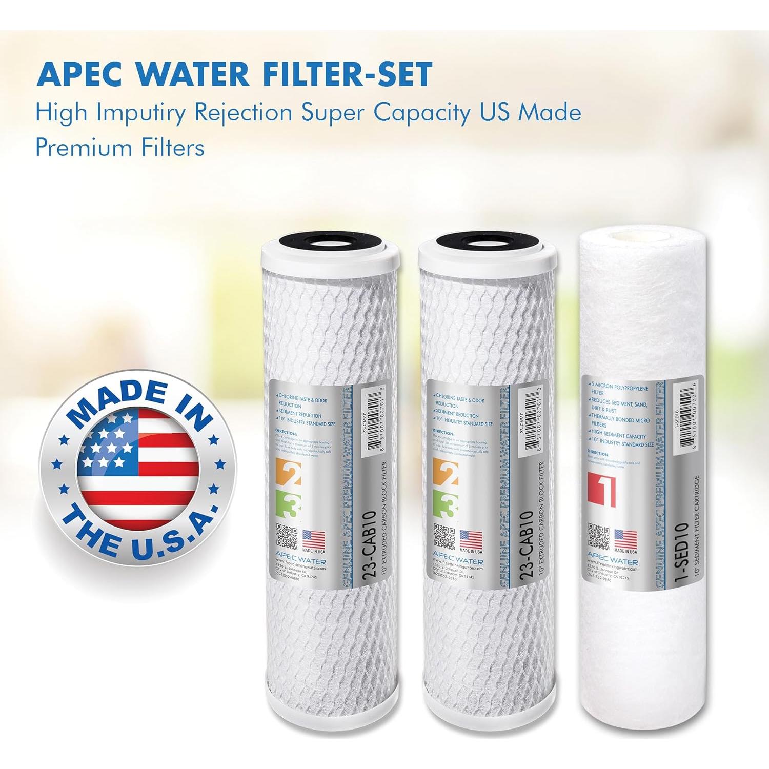 Filtro de Reemplazo APEC Water ULTIMATE 3 Etapas 10" (25.4 cm)