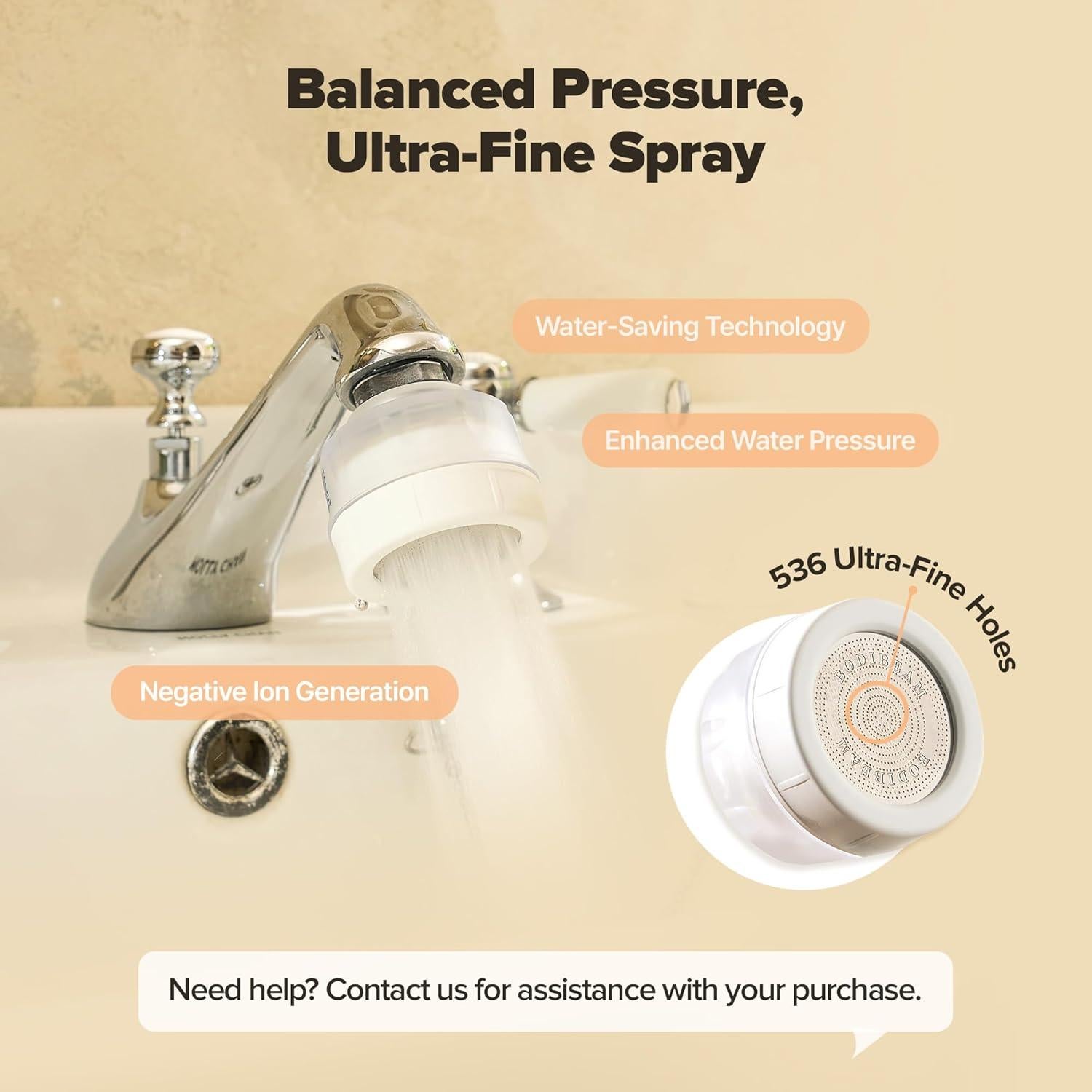 Filtro de Agua para Lavabo Bodibeam, Juego de 2, Certificado NSF