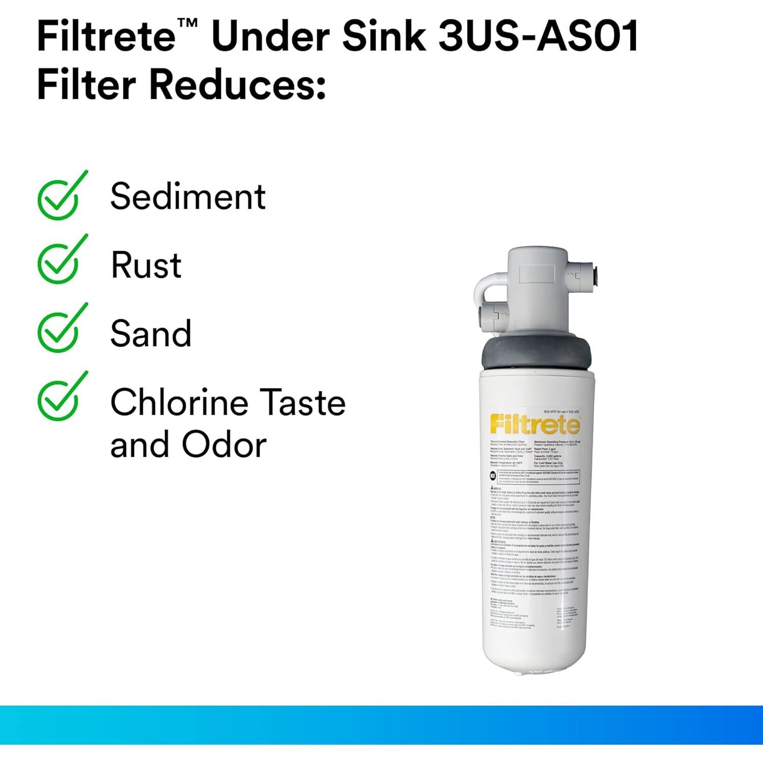 Sistema de Filtración de Agua Filtrete 3US-AS01 Bajo Fregadero