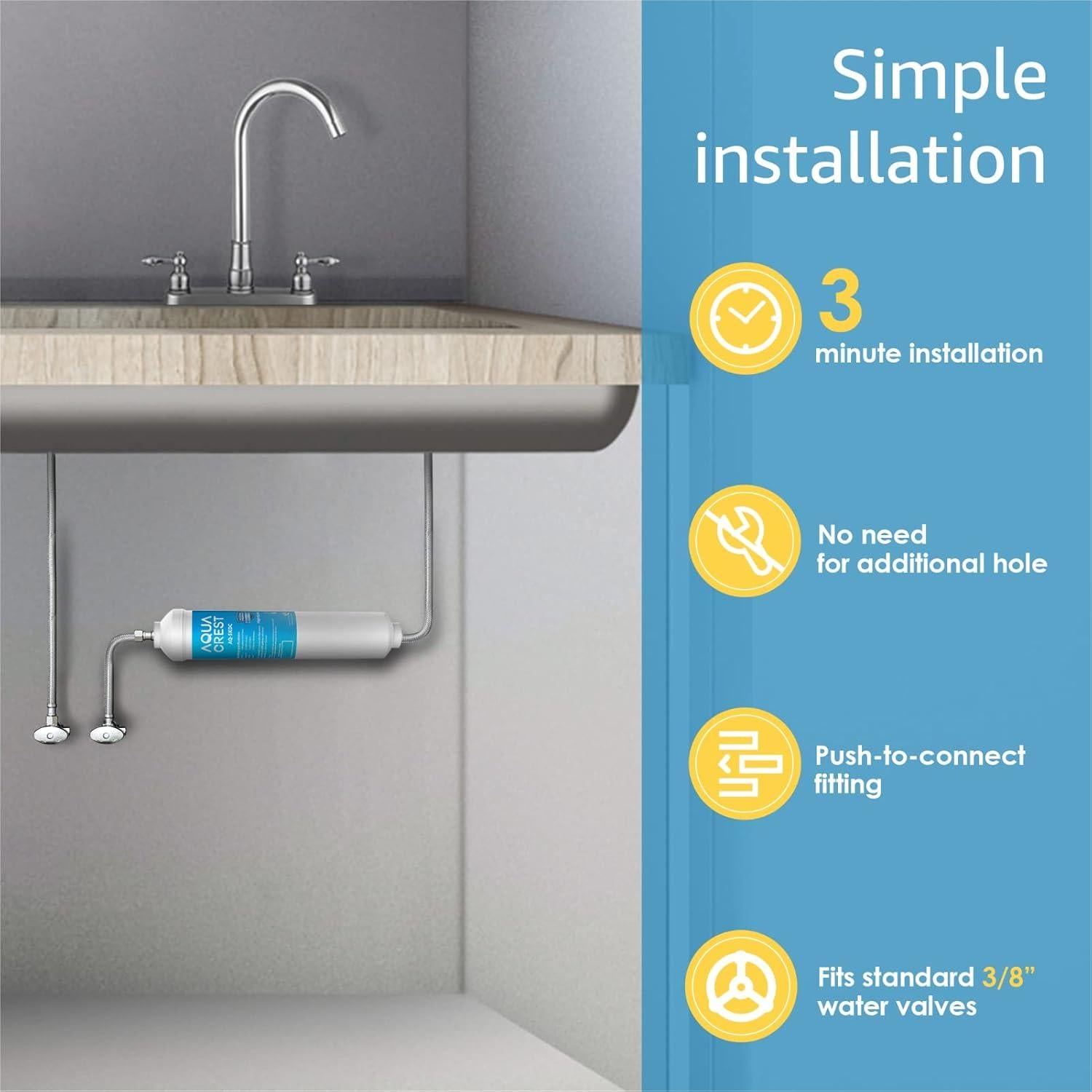 Sistema de Filtración de Agua Bajo Fregadero AQUA CREST 5KDC