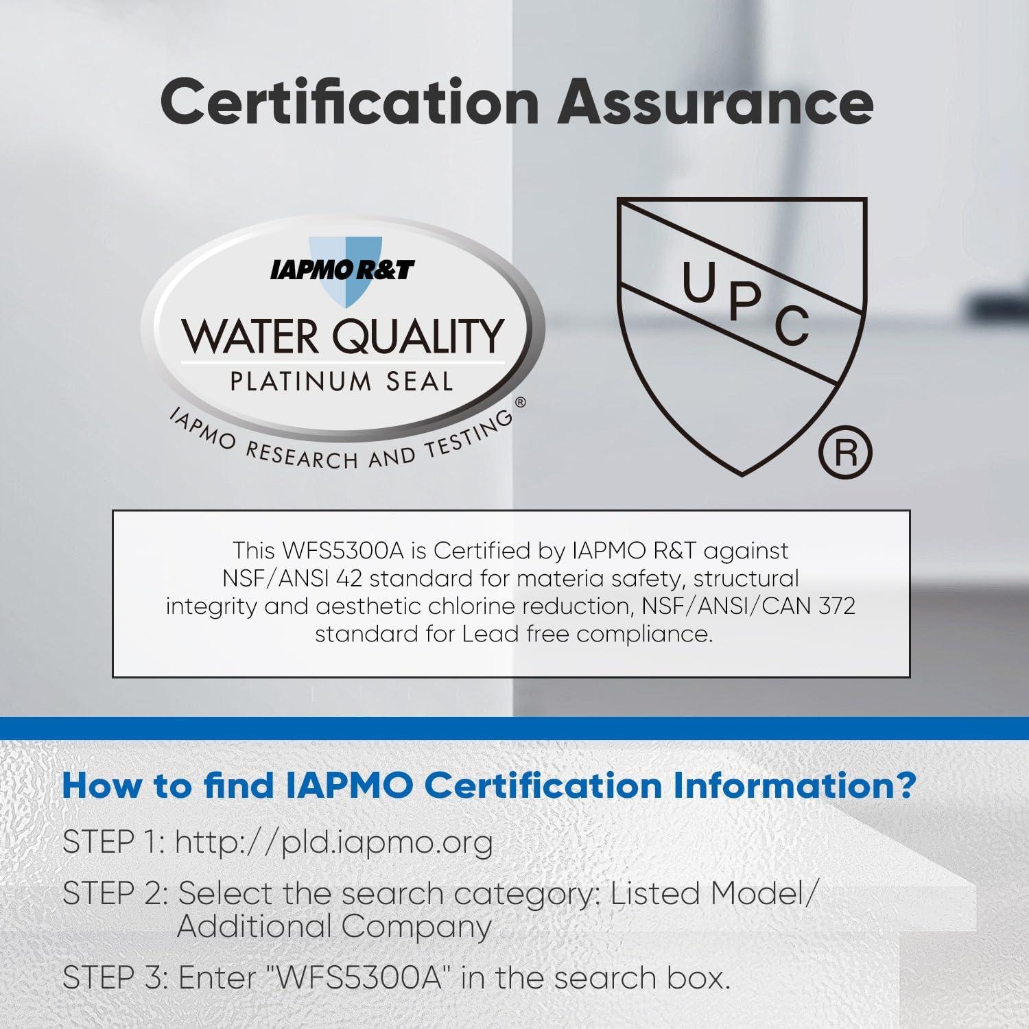 Filtro de Agua Bajo Fregadero PUREPLUS WFS5300A 22000 Galones