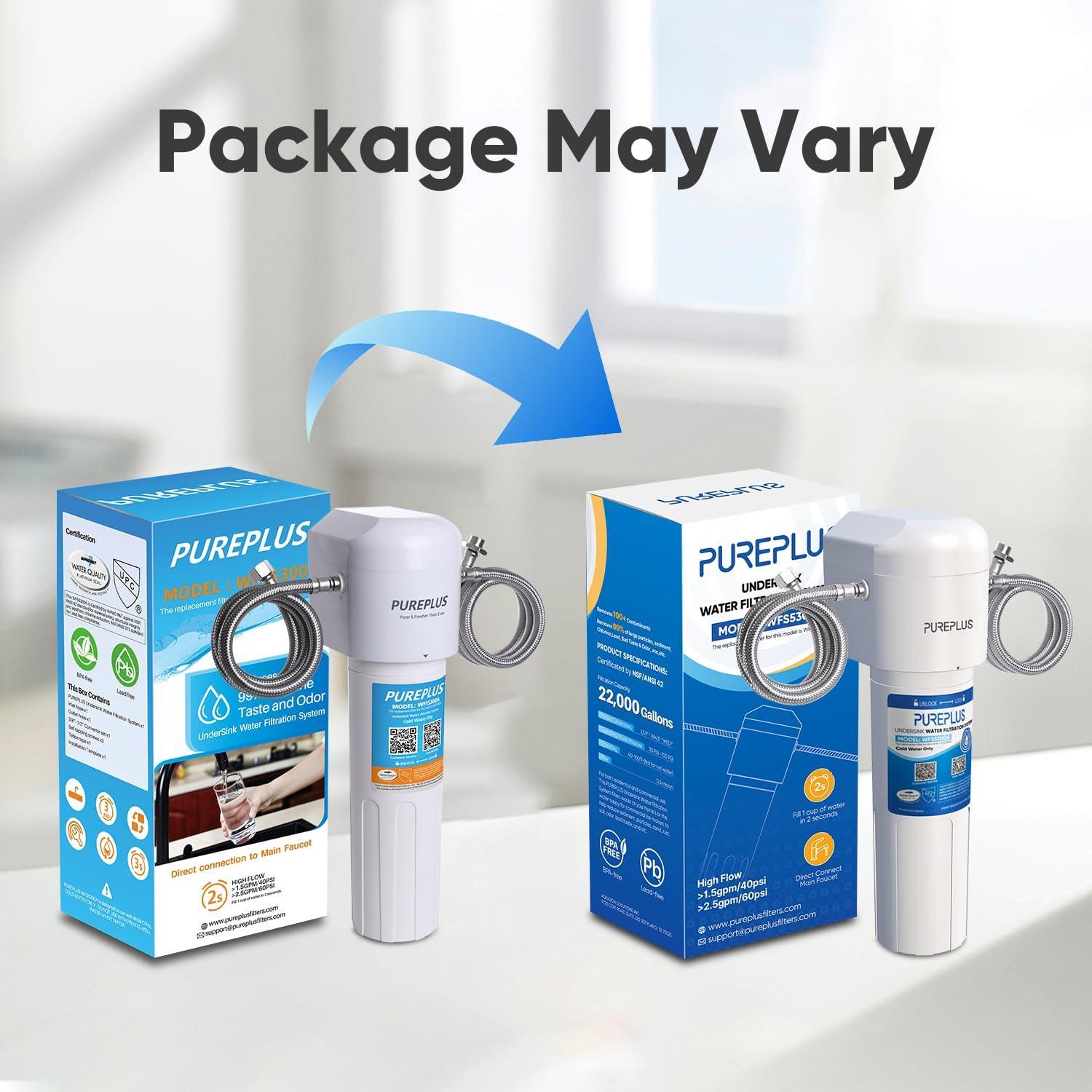 Filtro de Agua Bajo Fregadero PUREPLUS WFS5300A 22000 Galones