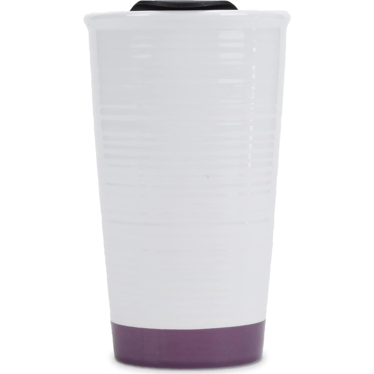 Taza de Viaje Cerámica 12 oz Productos Cristianos Lighthouse Púrpura