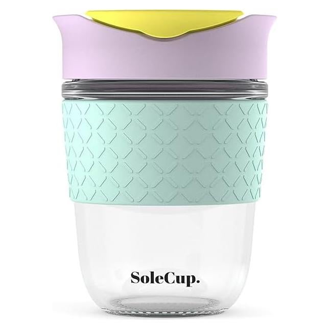 Taza de Viaje de Vidrio Reforzado SoleCup 340ml Aislada