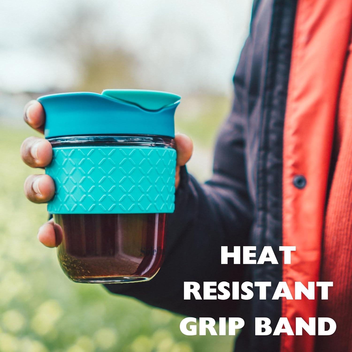 Taza de Viaje de Vidrio Reforzado SoleCup 340ml Aislada