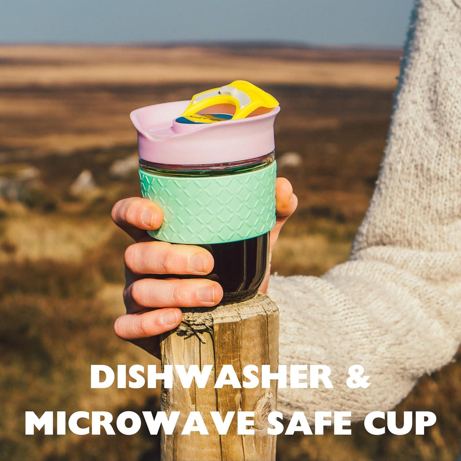 Taza de Viaje de Vidrio Reforzado SoleCup 340ml Aislada