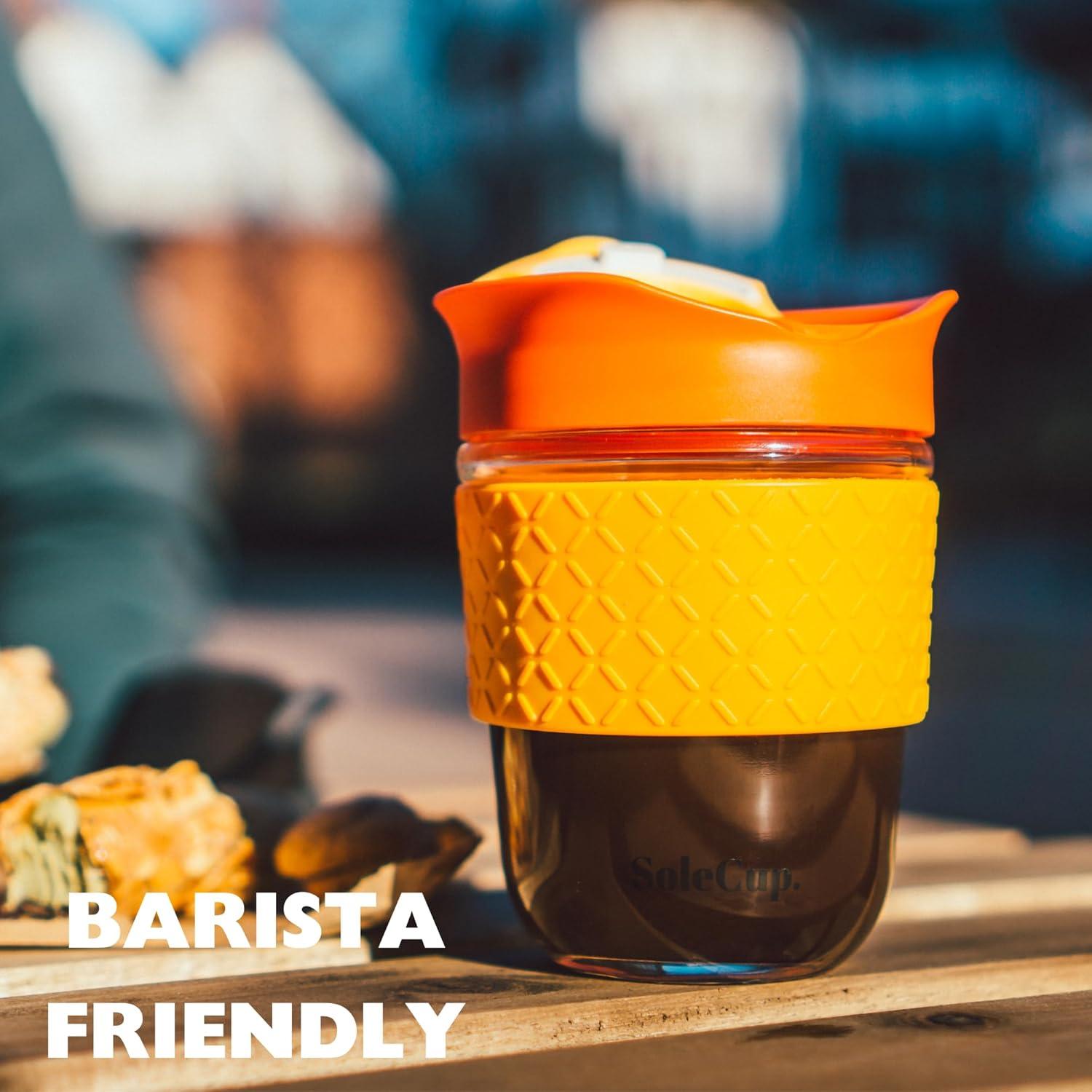 Taza de Viaje de Vidrio Reforzado SoleCup 340ml Aislada