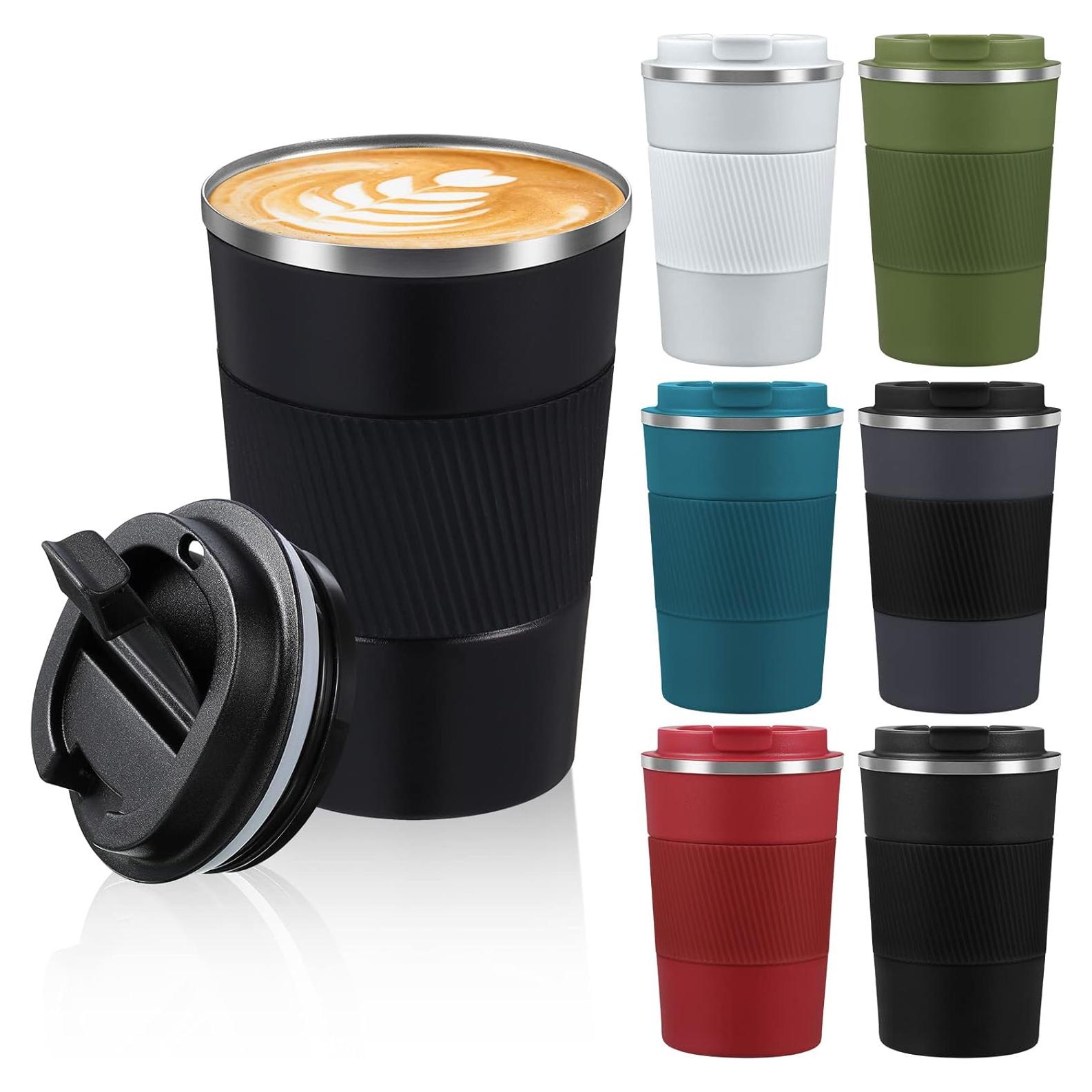 Taza de Viaje Aislada Foaincore 6 Pcs 380 ml Acero Inoxidable