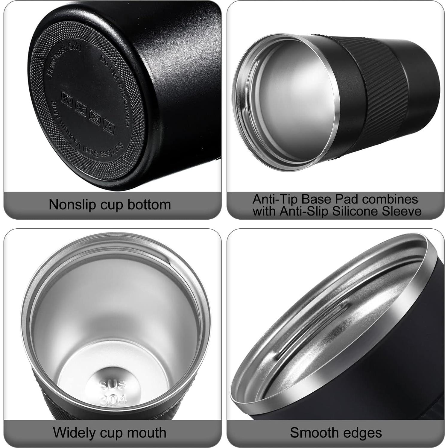 Taza de Viaje Aislada Foaincore 6 Pcs 380 ml Acero Inoxidable