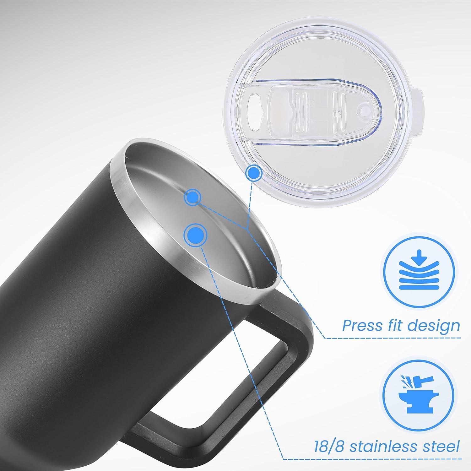 Taza Aislada de Acero Inoxidable DOMICARE 1.18 L Negra