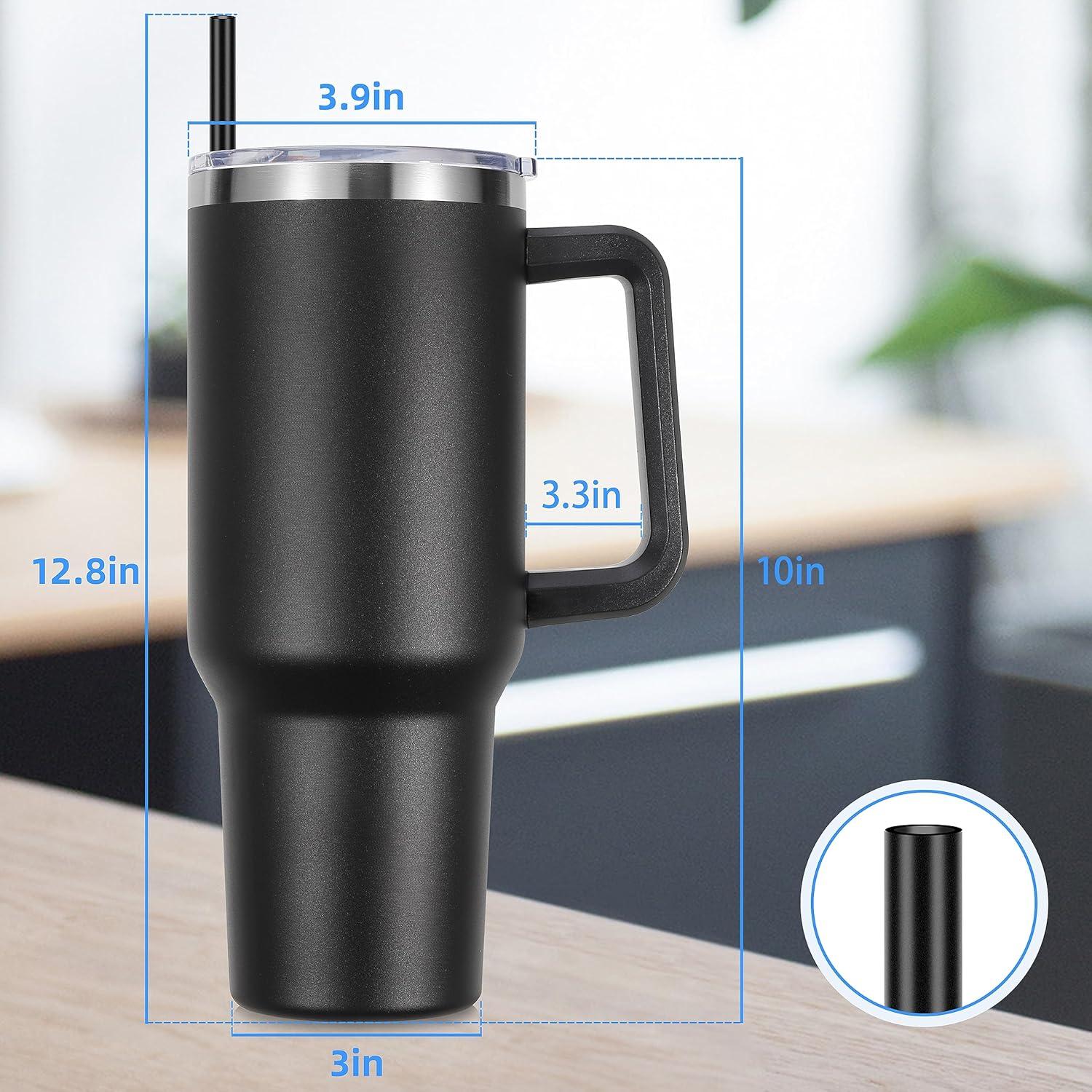 Taza Aislada de Acero Inoxidable DOMICARE 1.18 L Negra