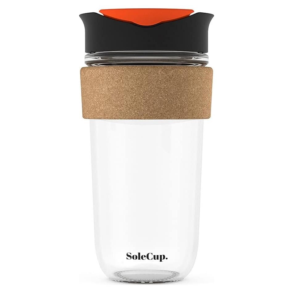 Taza de Viaje Grande SoleCup 530ml Aislada Libre de BPA Negra