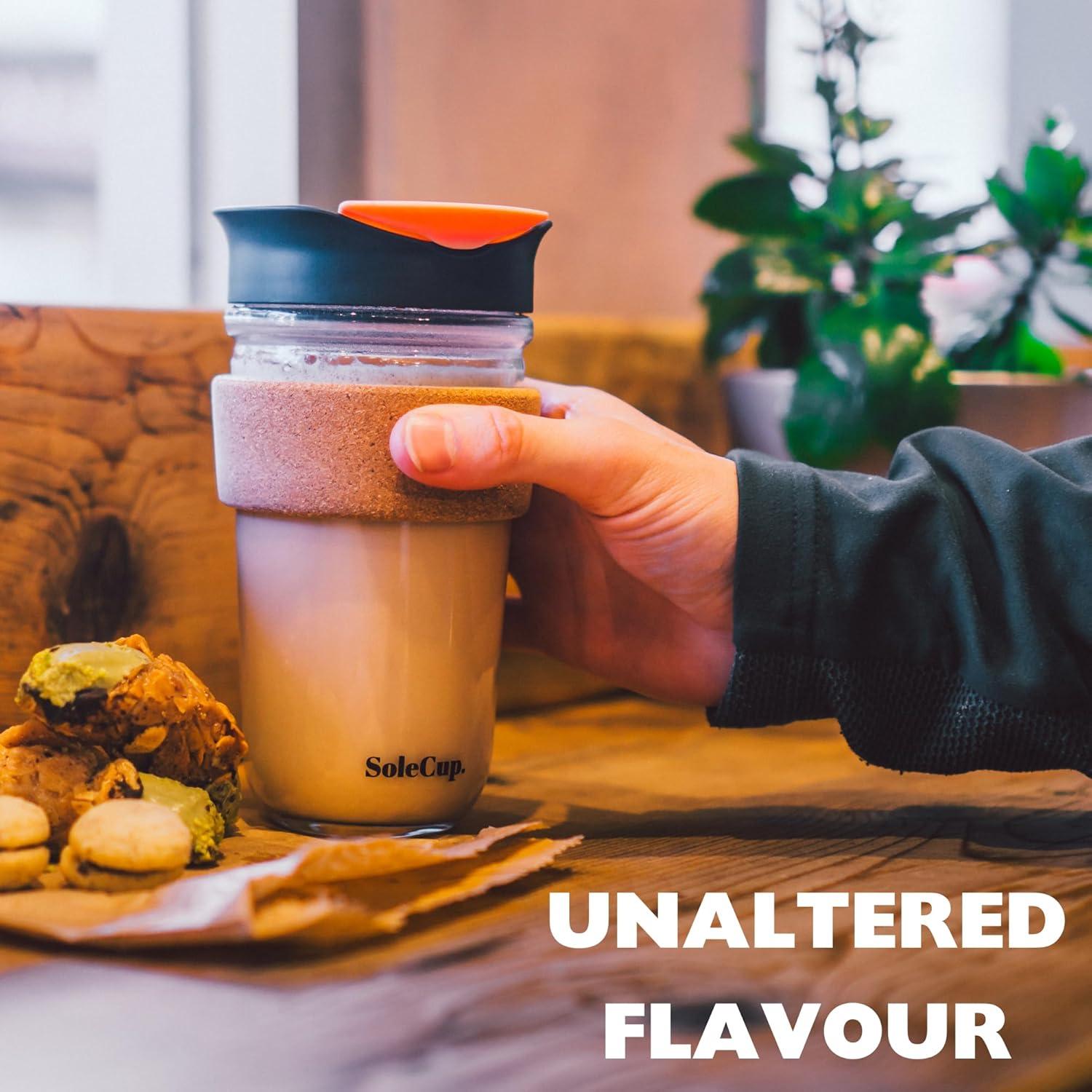 Taza de Viaje Grande SoleCup 530ml Aislada Libre de BPA Negra