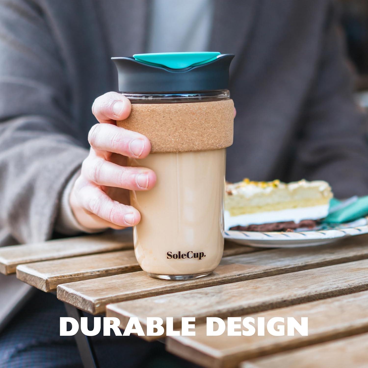 Taza de Viaje Grande SoleCup 530ml Aislada Libre de BPA Negra