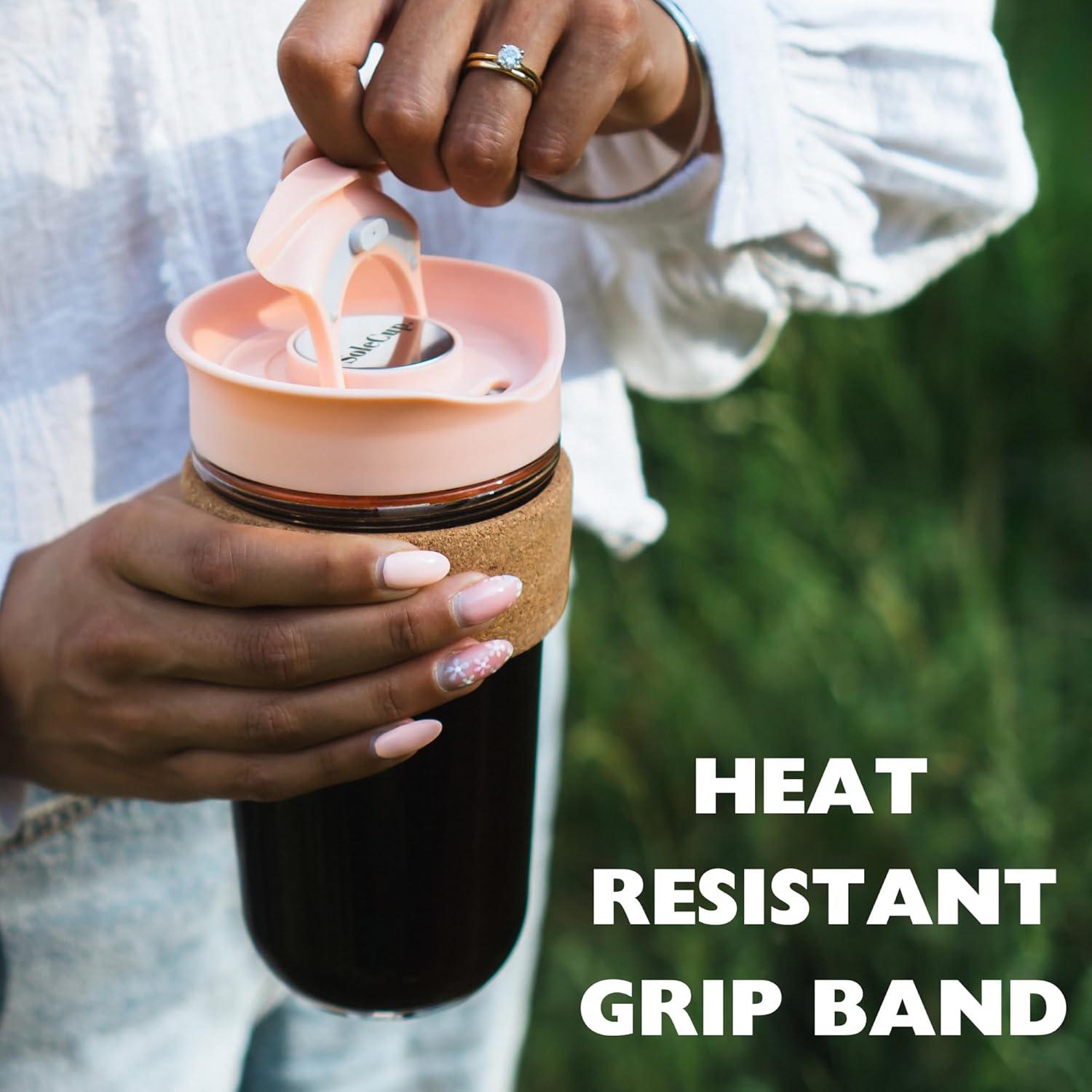 Taza de Viaje Grande SoleCup 530ml Aislada Libre de BPA Negra