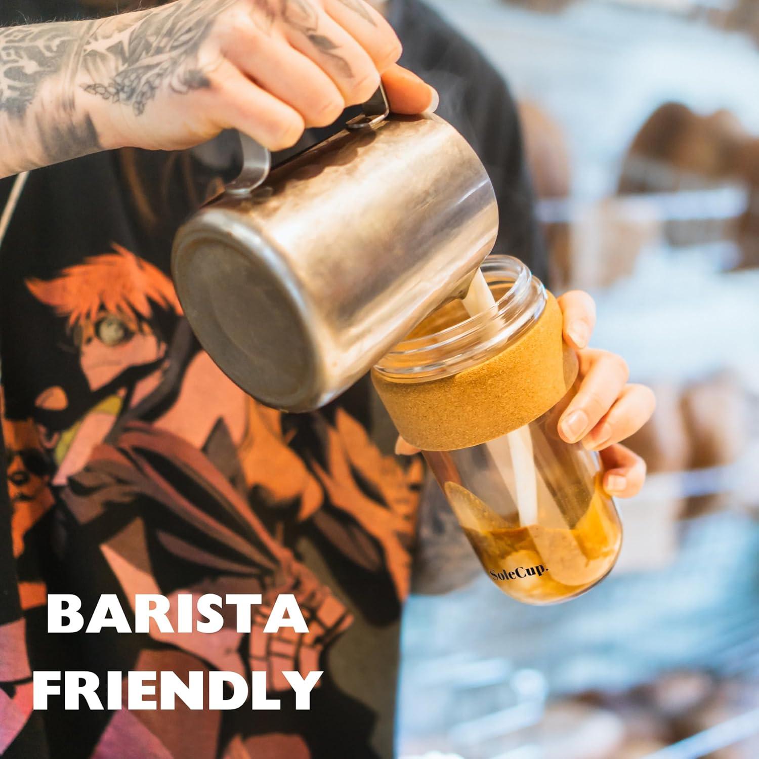 Taza de Viaje Grande SoleCup 530ml Aislada Libre de BPA Negra