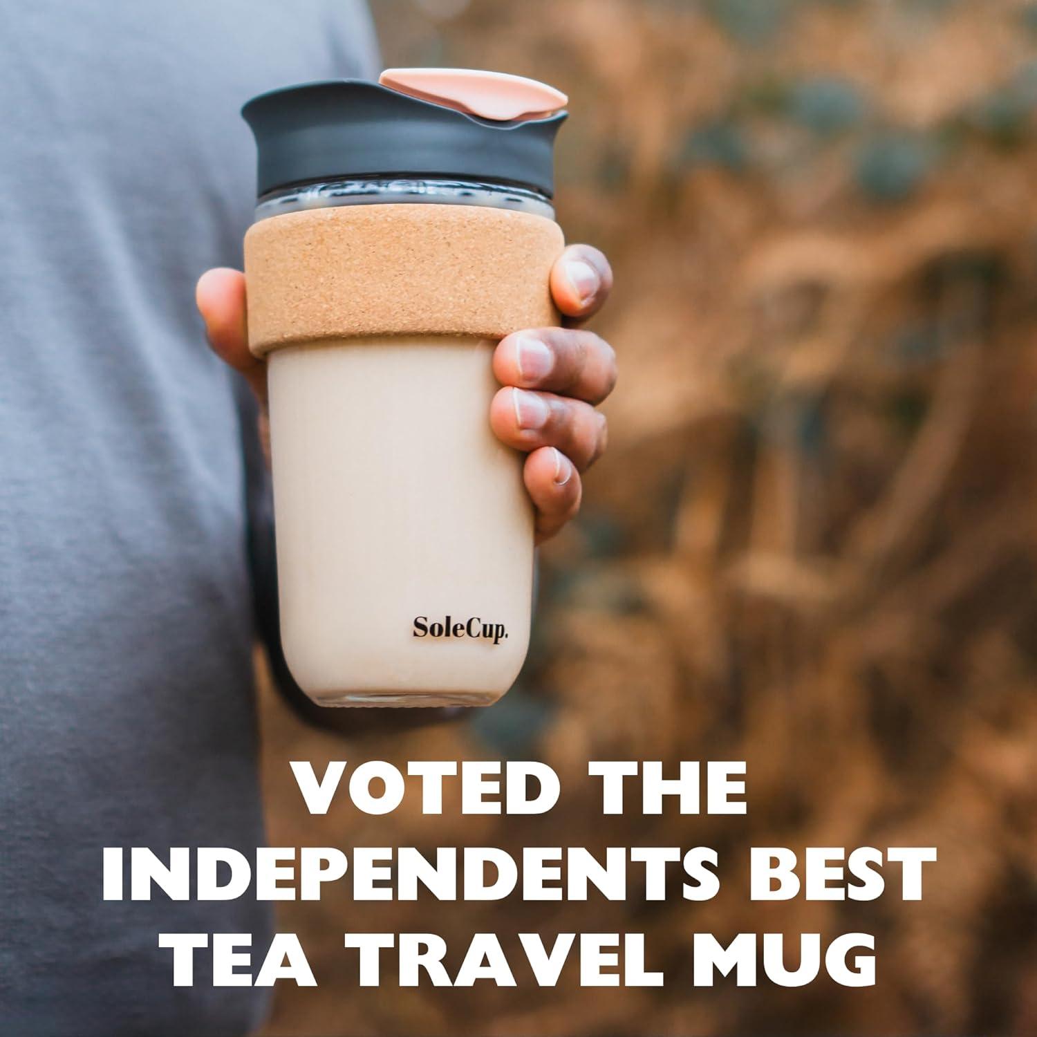 Taza de Viaje Grande SoleCup 530ml Aislada Libre de BPA Negra