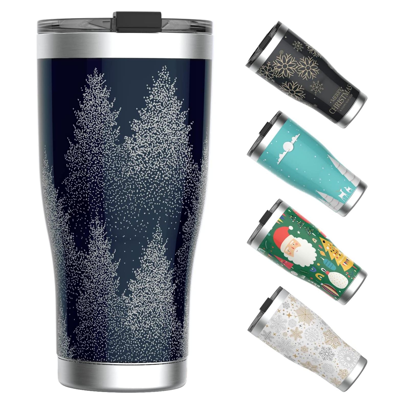 Vaso Navideño HAUSHOF 591ml Acero Inoxidable Aislado Azul