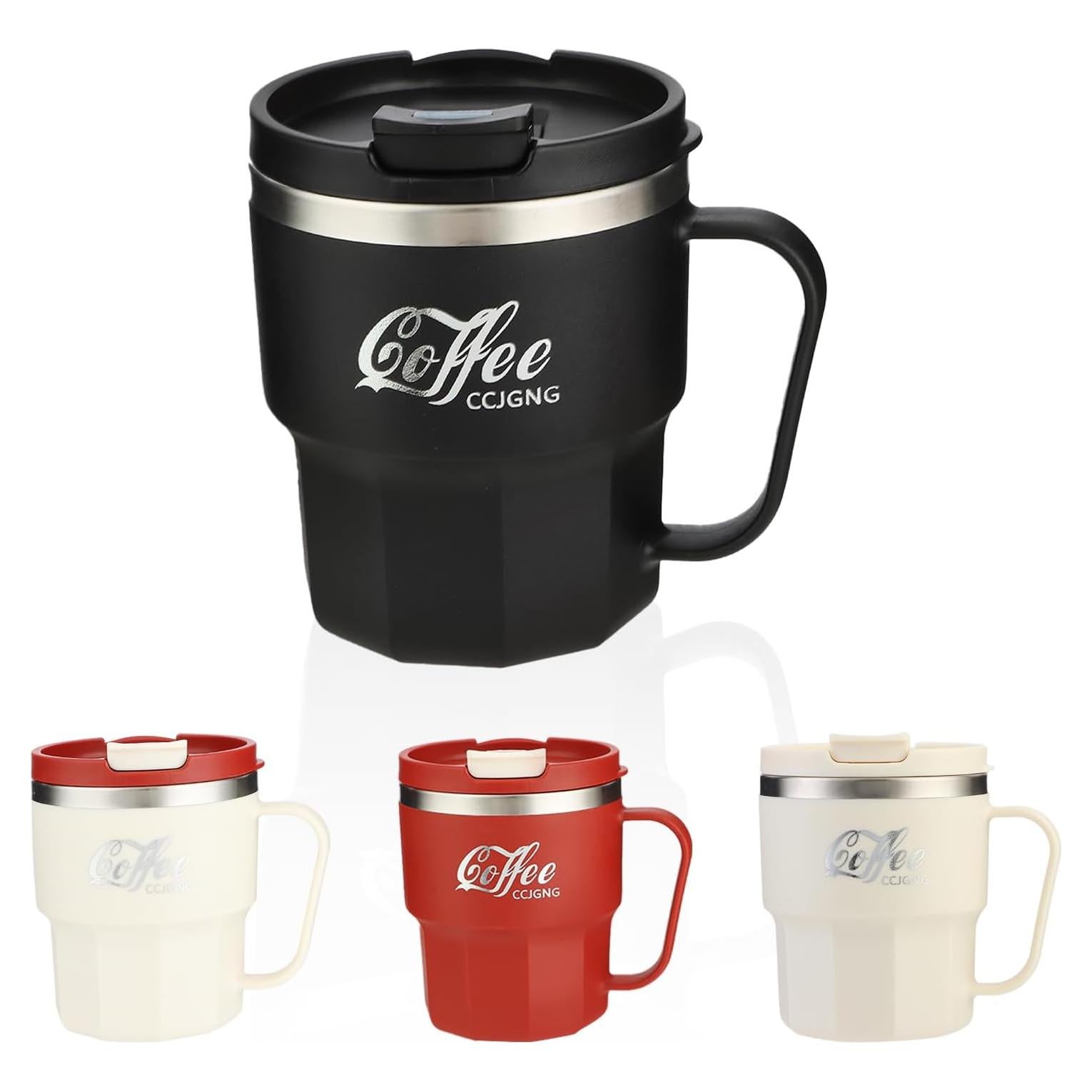 Taza de café aislada al vacío CCJGNG 13 oz negra