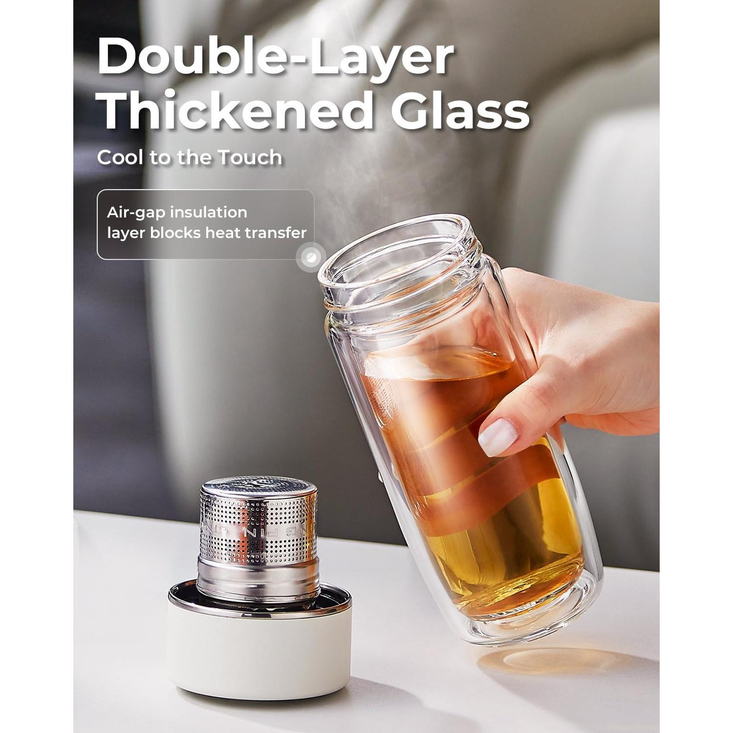 Taza de Té TEAVOR MagnaDrop 370ml Doble Pared a Prueba de Fugas