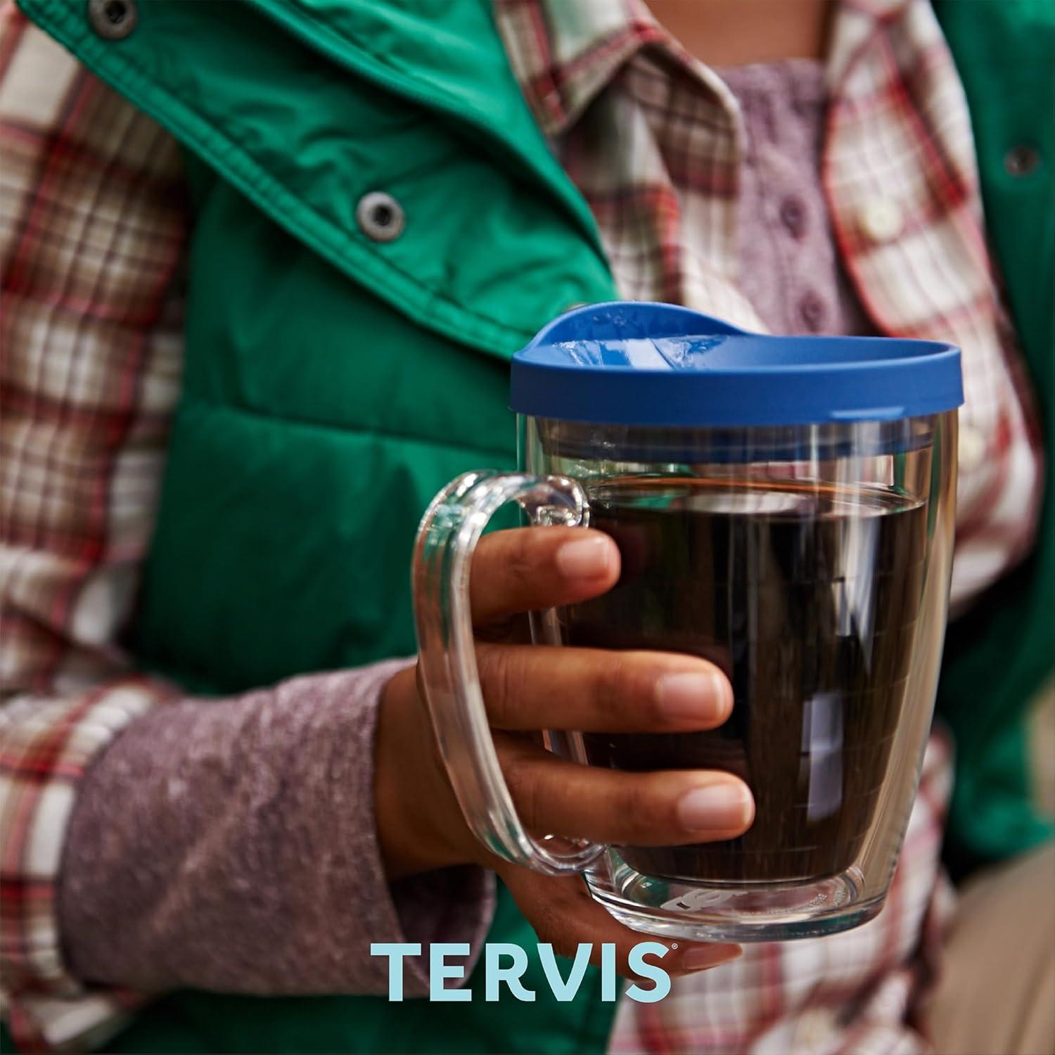Taza de Viaje Tervis 16oz Aislada Doble Pared Tapa Negra