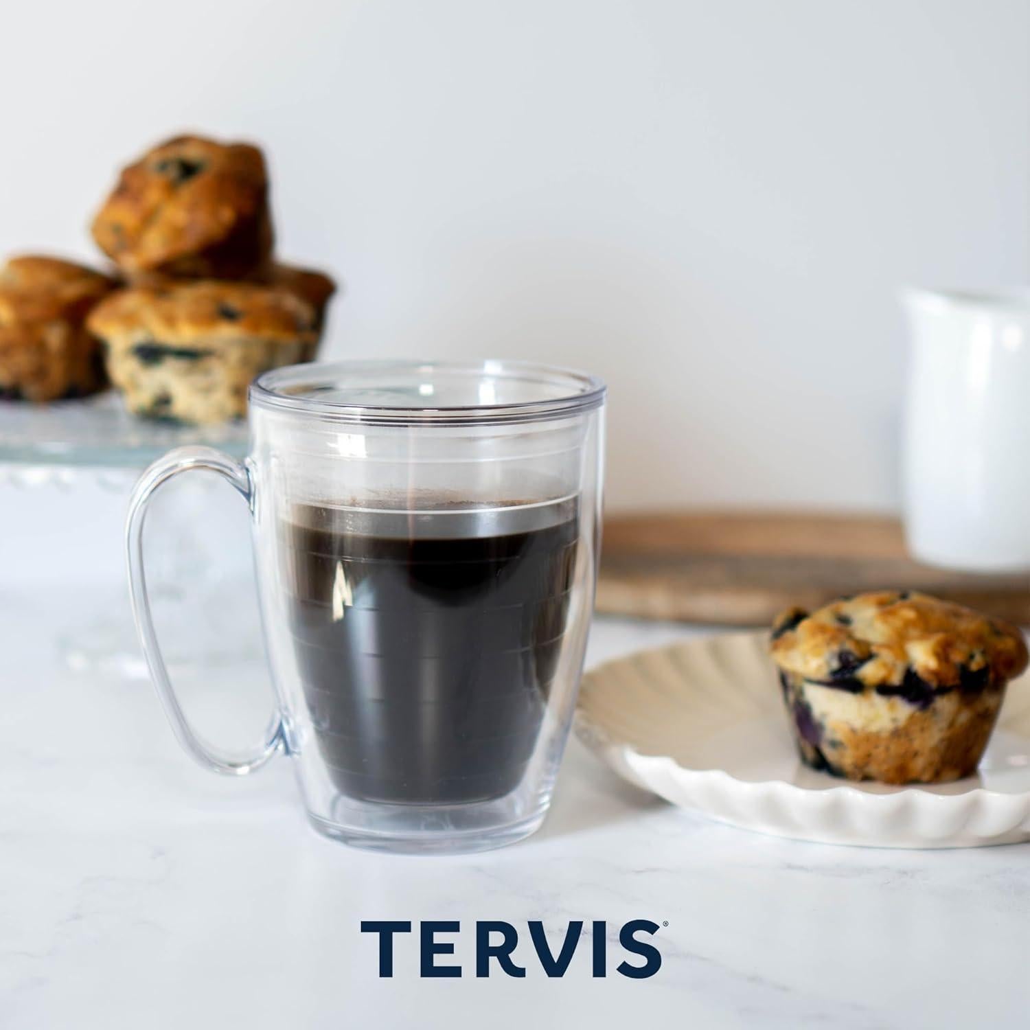 Taza de Viaje Tervis 16oz Aislada Doble Pared Tapa Negra