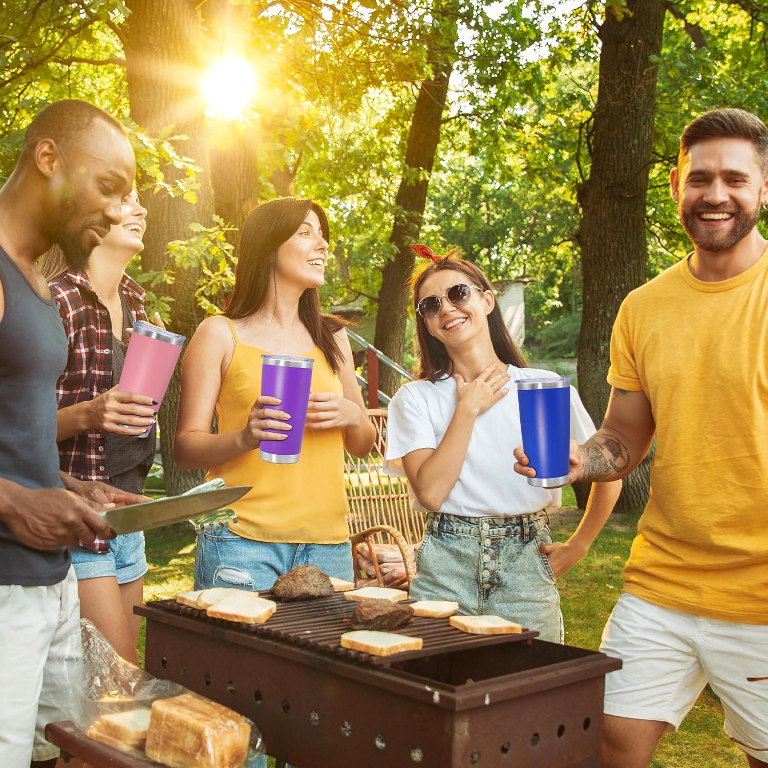 Vaso de Café de Viaje AEPDTD 20 oz Rosa Acero Inoxidable Aislado