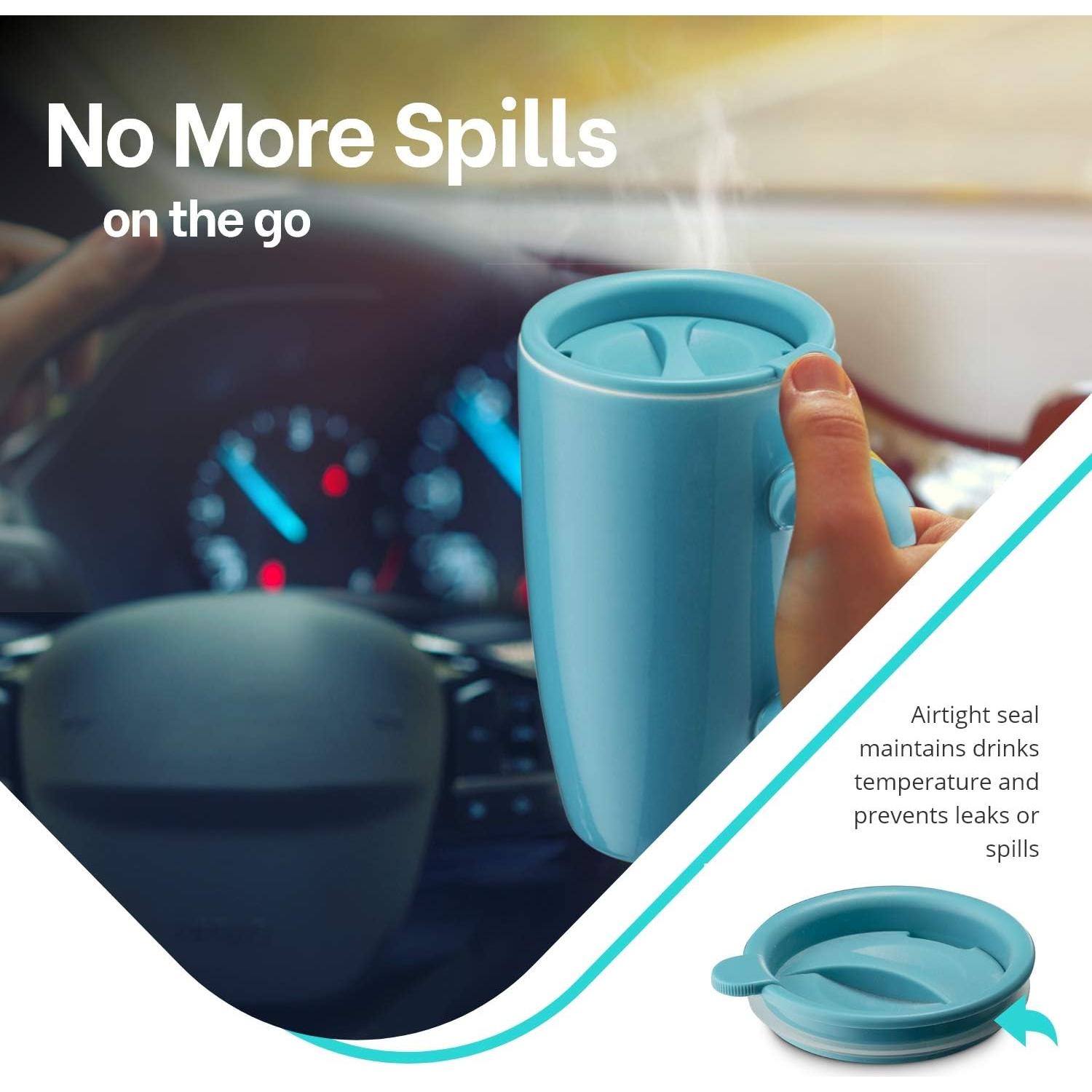 MITBAK Juego de 6 Tazas de Cerámica Aisladas 480ml