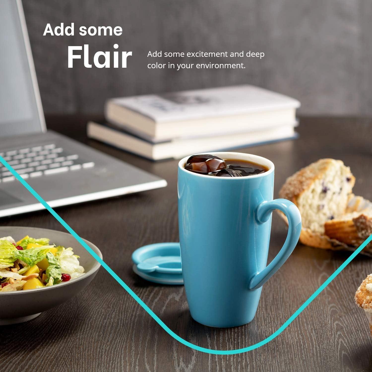 MITBAK Juego de 6 Tazas de Cerámica Aisladas 480ml