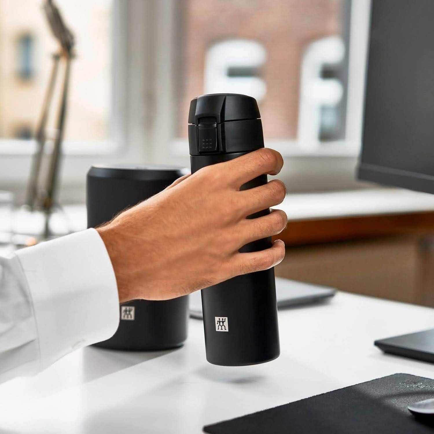 Taza de Viaje Zwilling Thermo 450ml Acero Inoxidable Negra