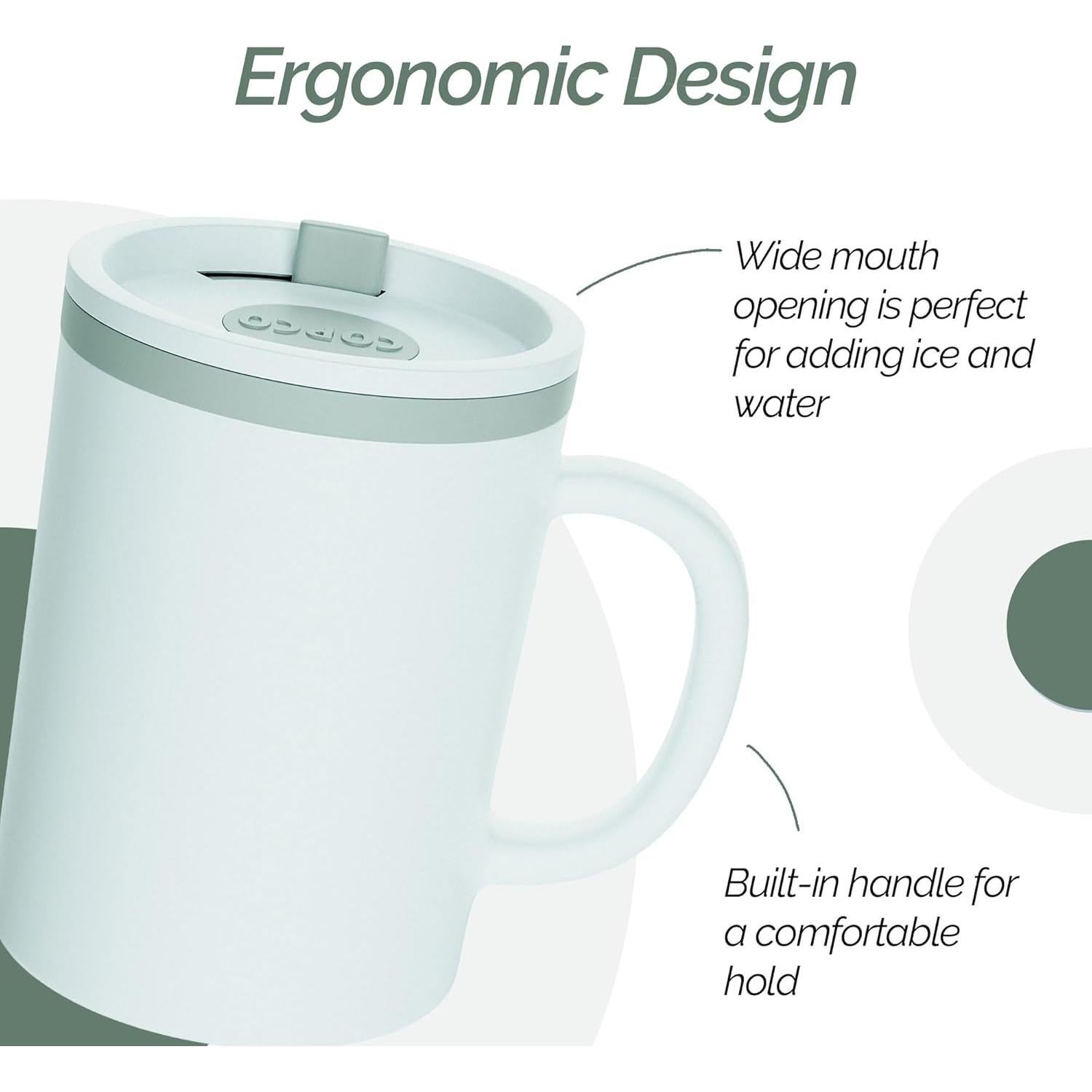 Taza de escritorio Copco 0.47L - Aislamiento doble pared, BPA libre