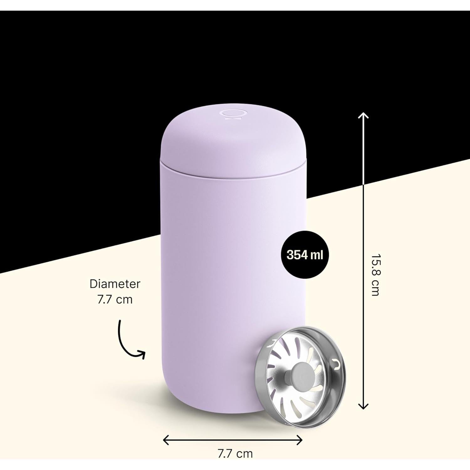 Taza de Viaje Fellow Carter 12 oz Acero Inoxidable Aislada